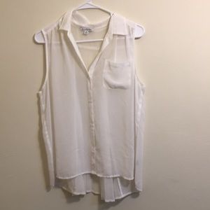 🔷$1 w/ purchase Sheer white blouse AE 🌻 3/$12